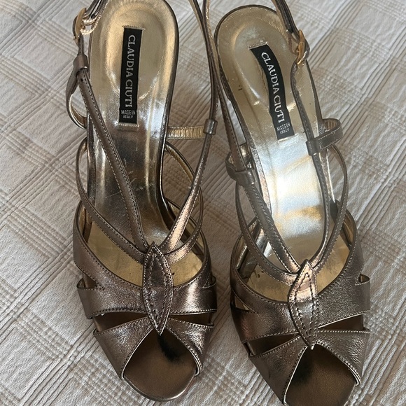 Claudia Ciuti Shoes - Claudia Ciuti Metallic Bronze Heels